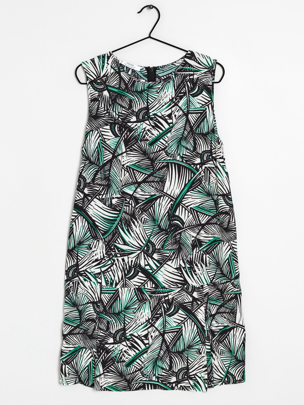 Mango Lightweight Sleeveless Leaf Print Dress - Size Small / 4